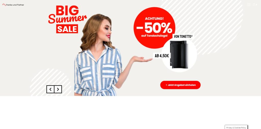 Dachziegel-Kontor-Landing Page